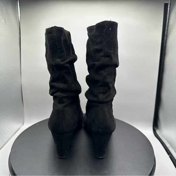 Botkier Skylar Slouched Bootie Pointed Toe Faux Suede Women 7.5 Black - Picture 5 of 9